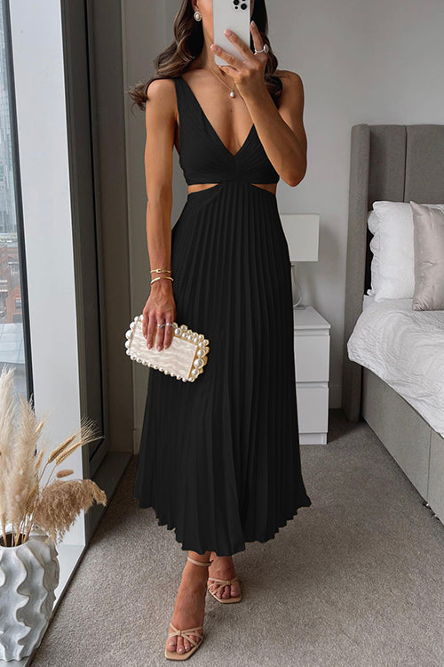 Elegant sexig ärmlös klänning för kvinnor