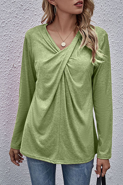 Elegant och stilren blus med långa ärmar för kvinnor