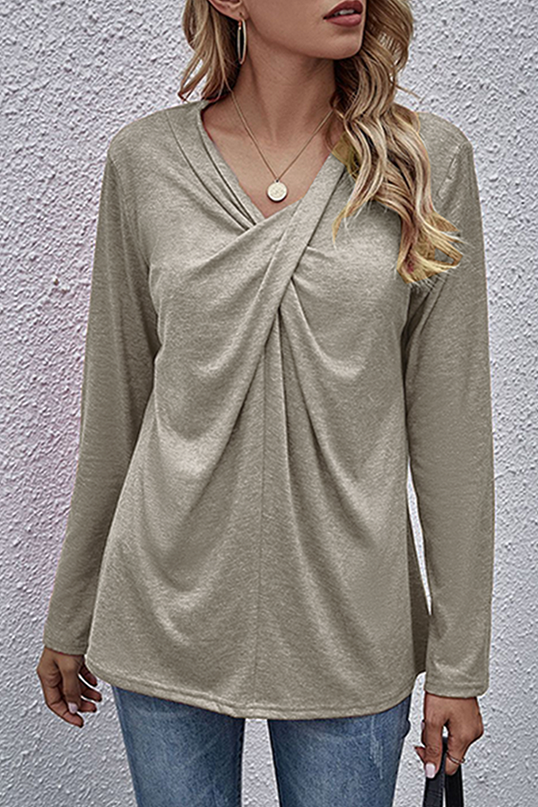 Elegant och stilren blus med långa ärmar för kvinnor