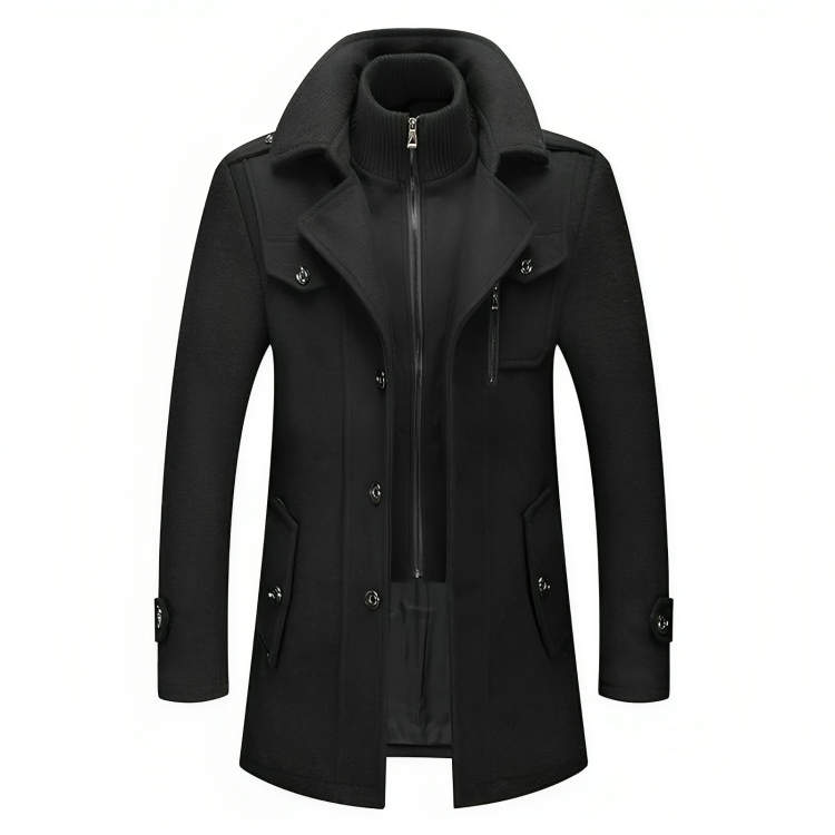 Elegant vintertrenchcoat för män