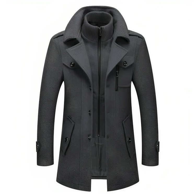 Elegant vintertrenchcoat för män