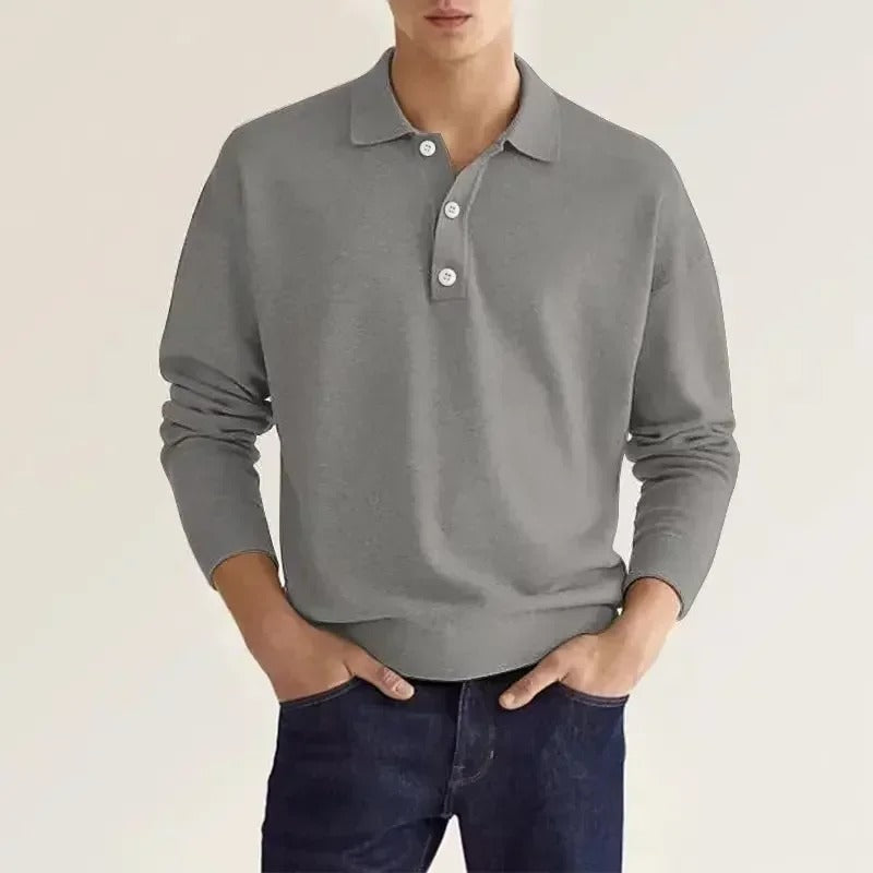 Spring Polo Pullover för män