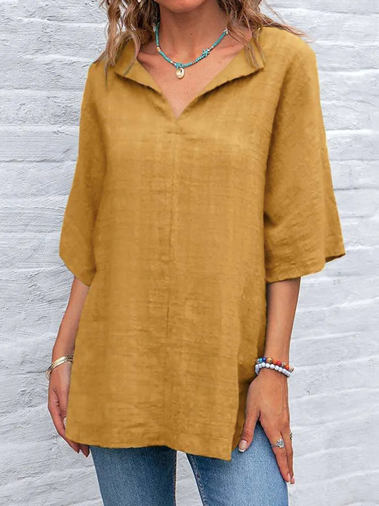 Snygg oversized lös blus för kvinnor