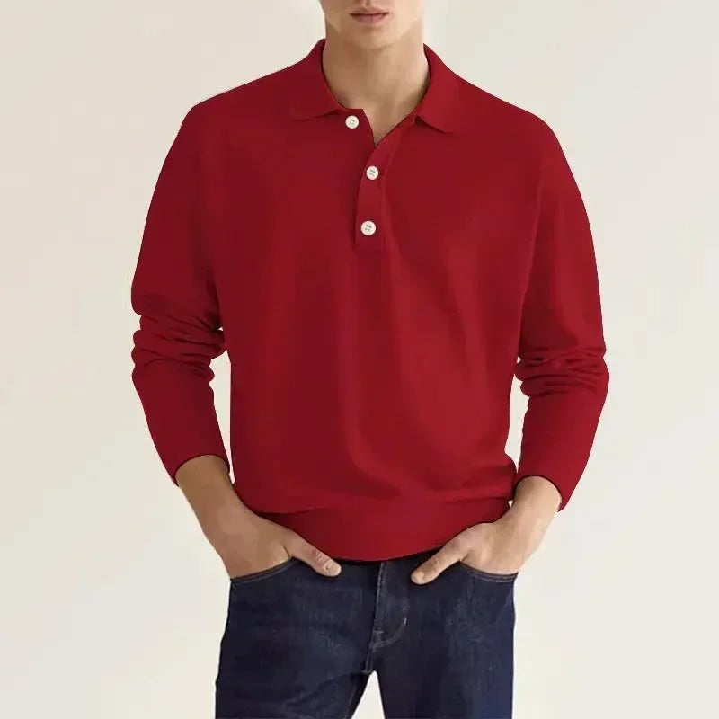 Spring Polo Pullover för män