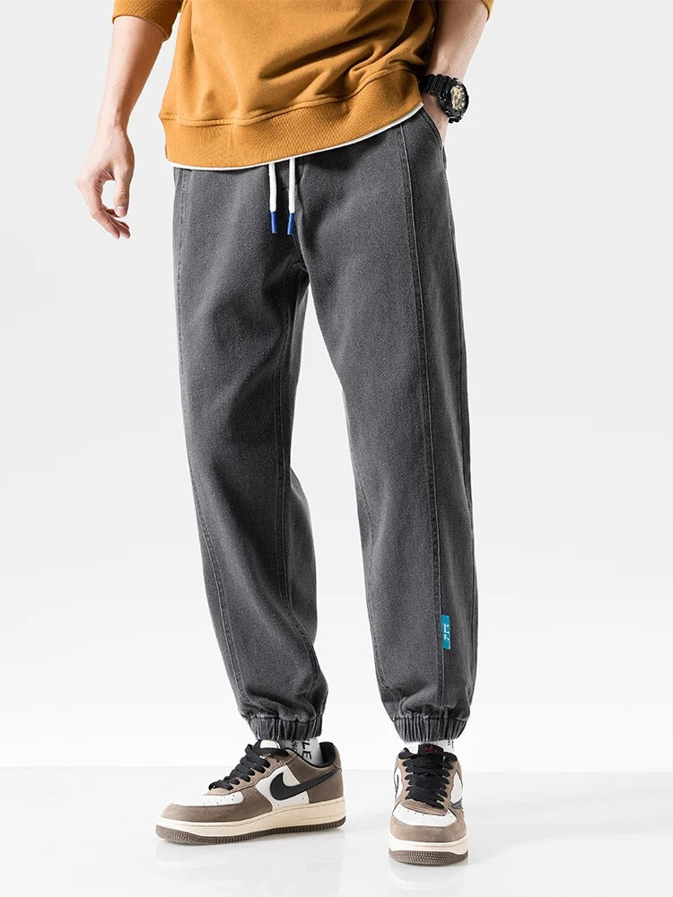 Lös passform denimjoggers för män