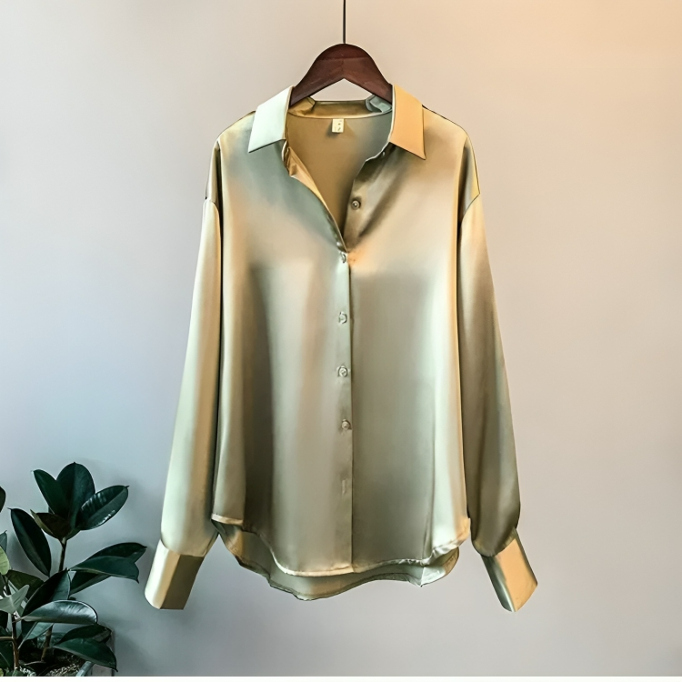 Elegant långärmad blus för kvinnor