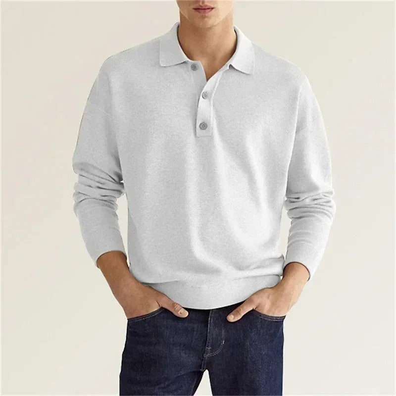 Spring Polo Pullover för män