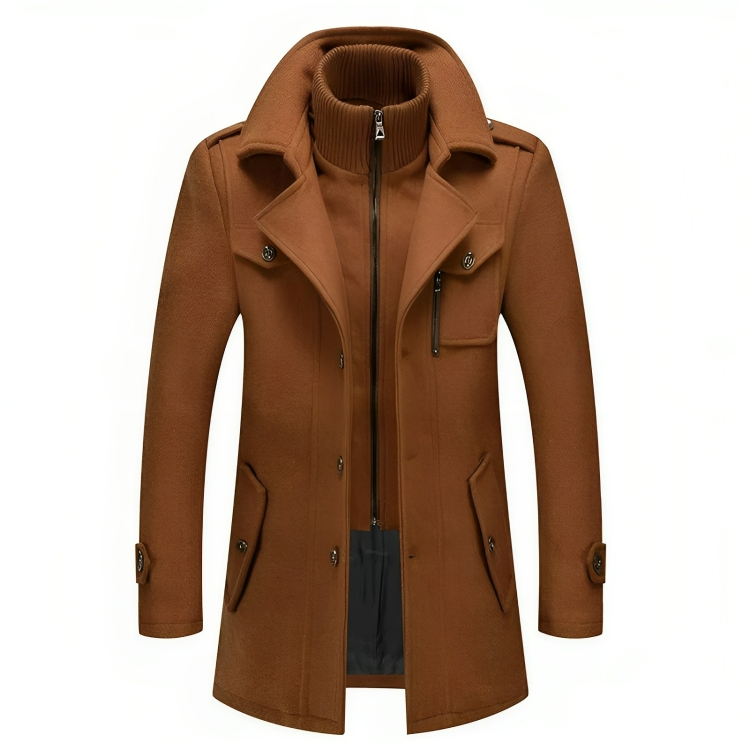 Elegant vintertrenchcoat för män