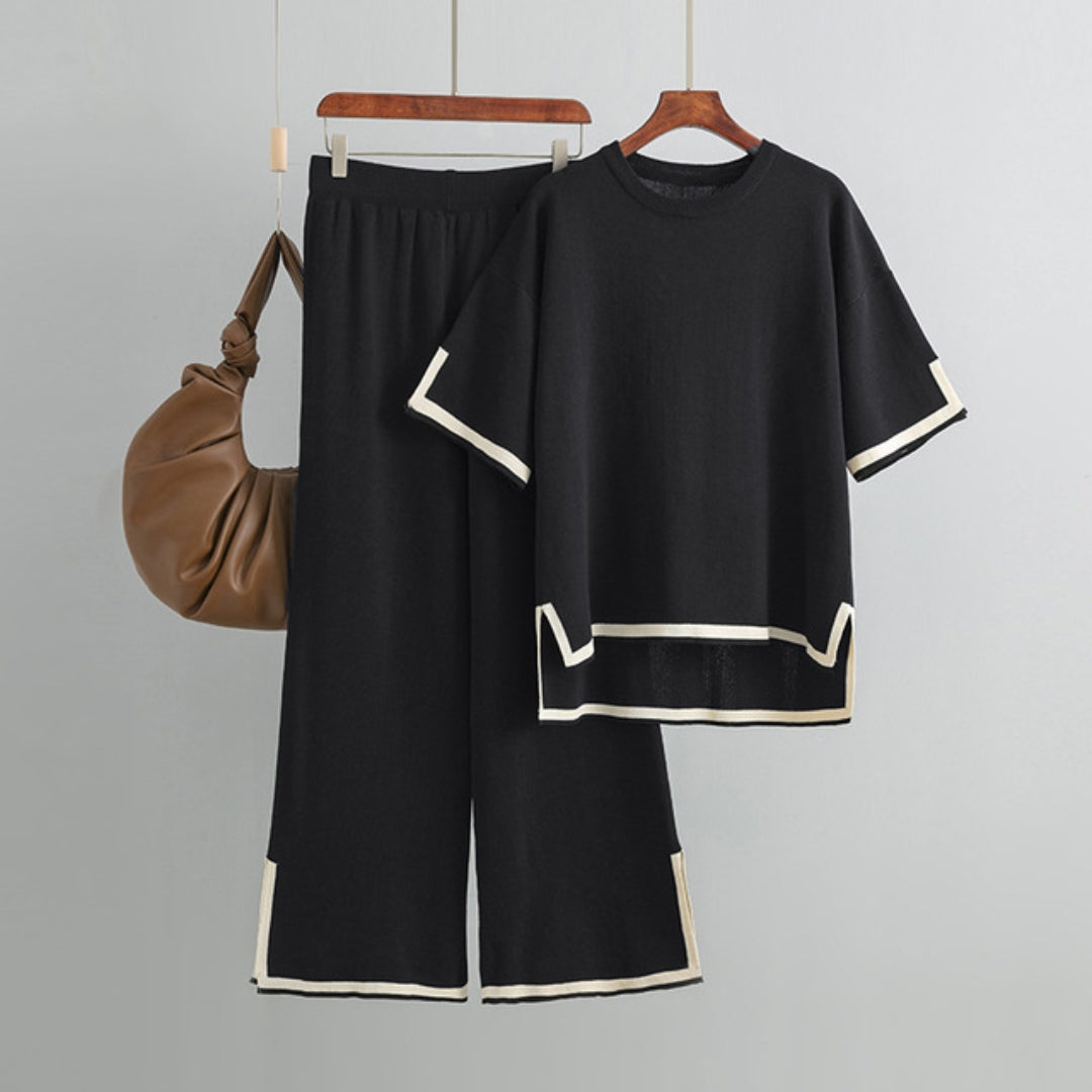 Elegant oversized skjorta och byxor för kvinnor