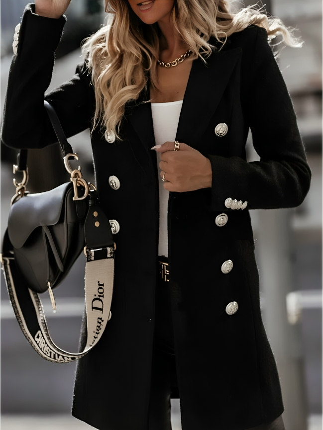 Elegant vinter trenchcoat för kvinnor