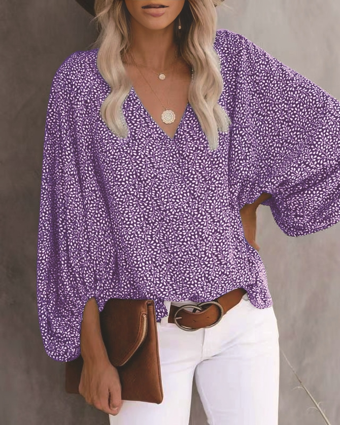 Fashionabel lös långärmad för kvinnor