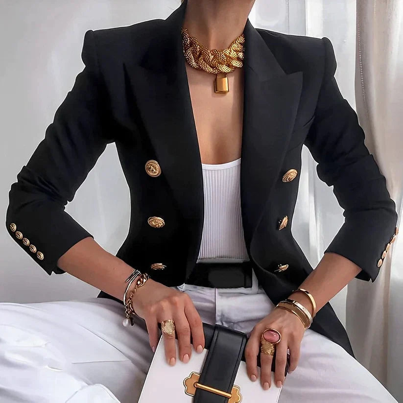 Chic Elegant blazerjacka för kvinnor