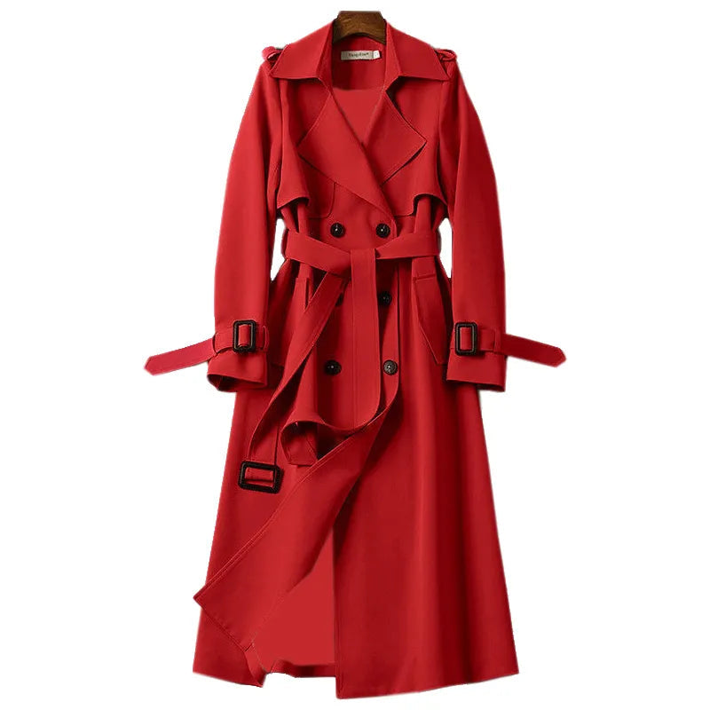Elegant trenchcoat med bälte för kvinnor