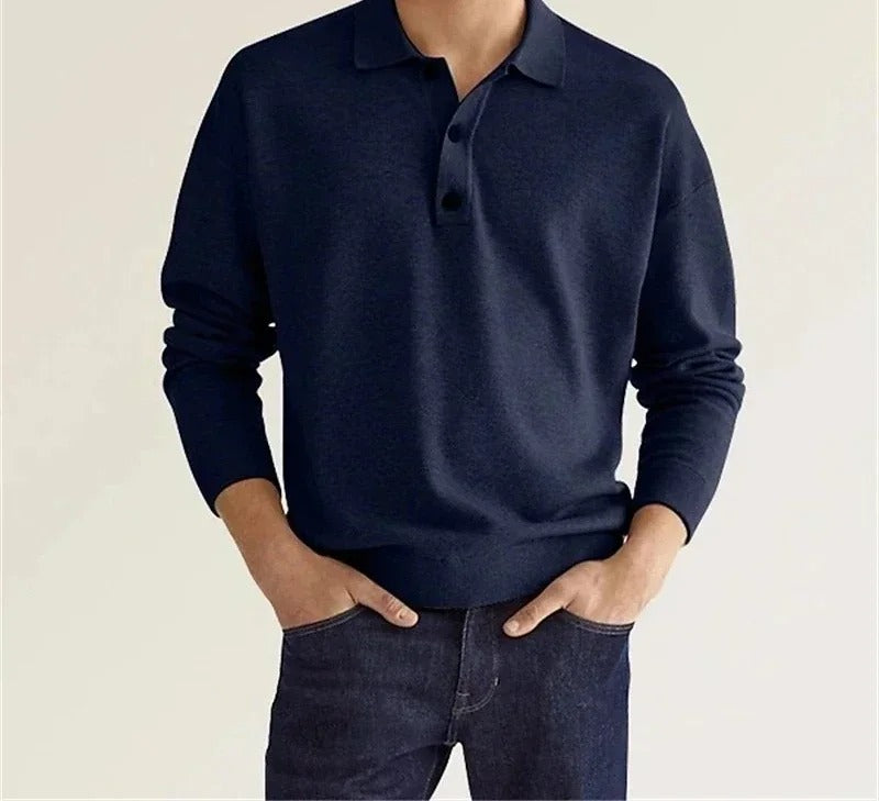 Spring Polo Pullover för män