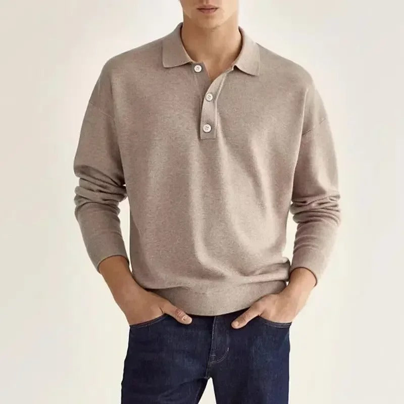 Spring Polo Pullover för män