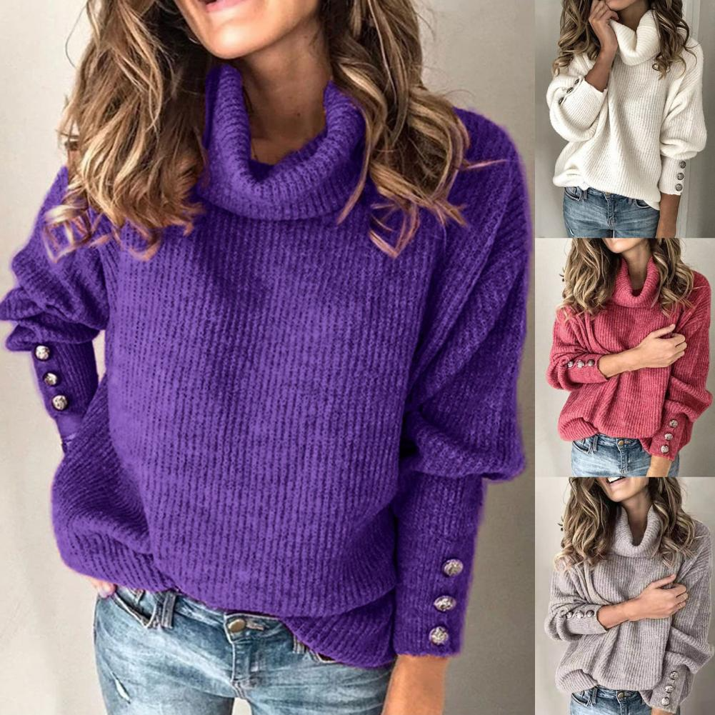 Lia - Oversize tröja med rullkrage