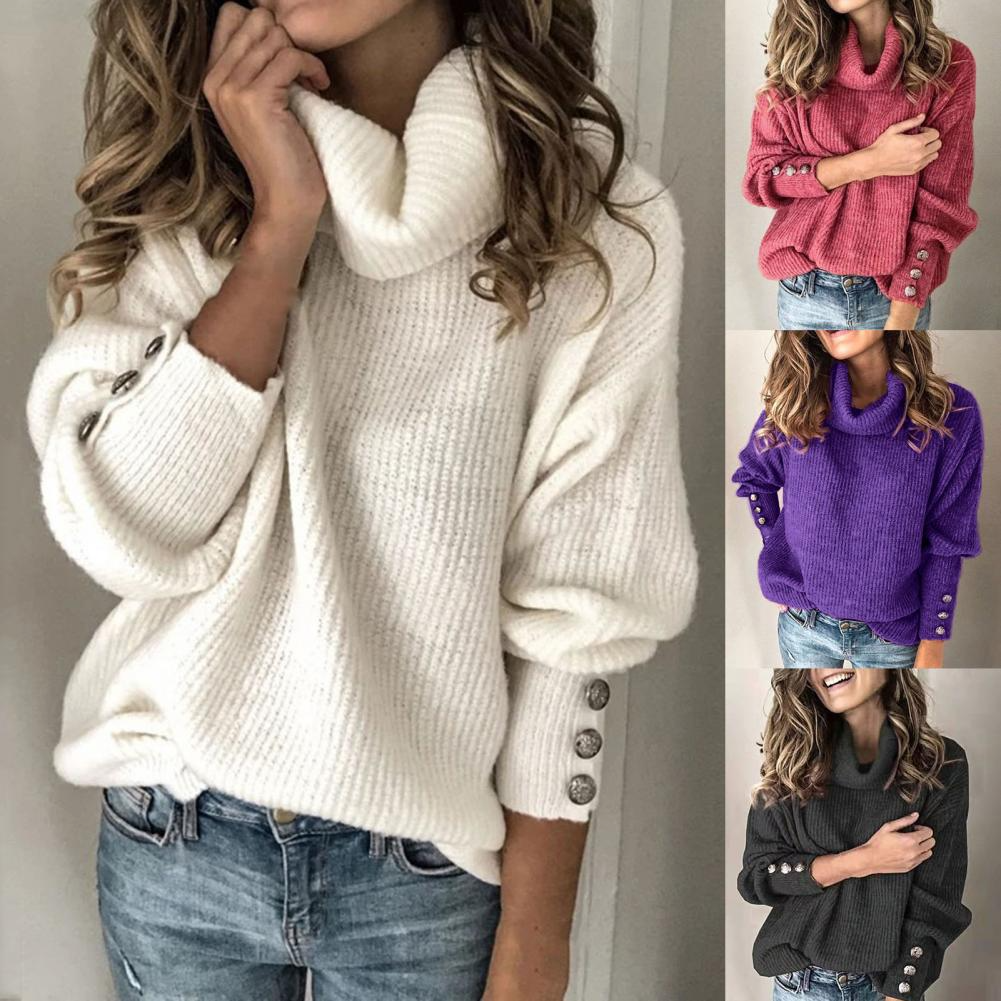 Lia - Oversize tröja med rullkrage