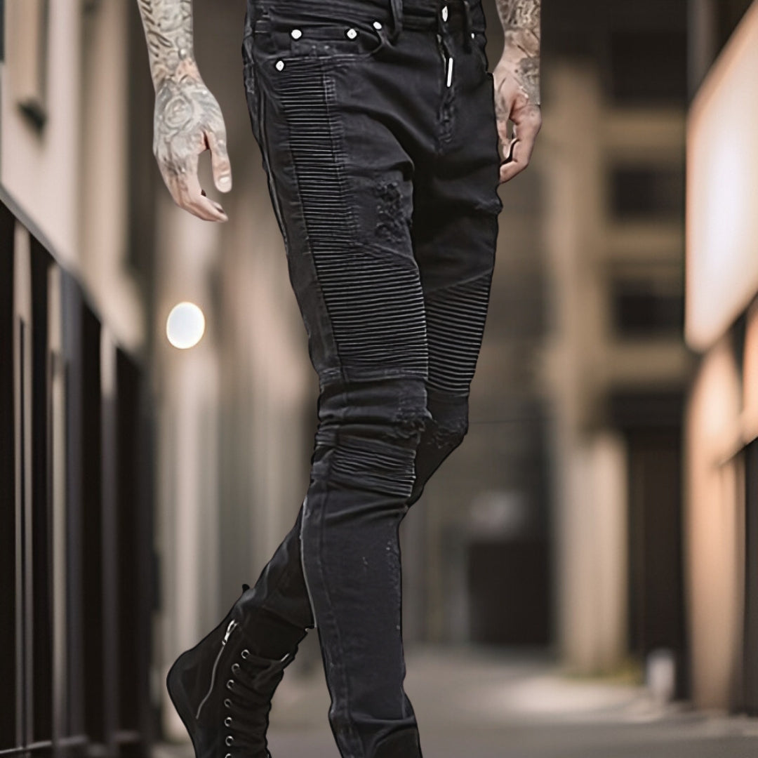 Remy™ | Snygga jeansbyxor med revärer