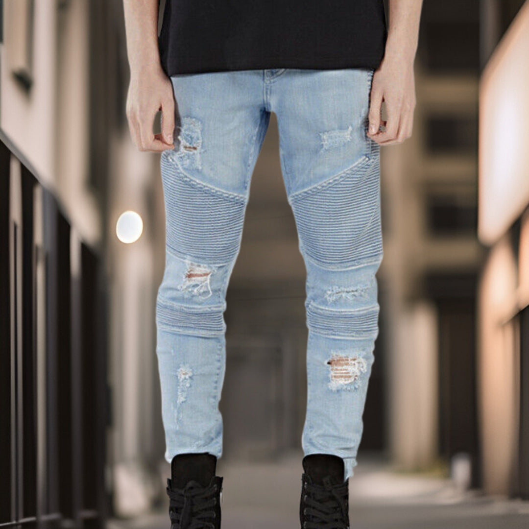 Remy™ | Snygga jeansbyxor med revärer