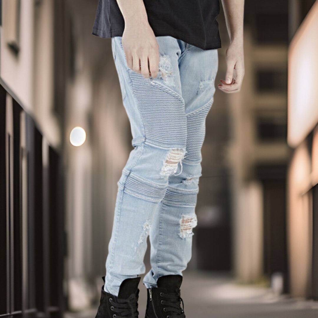 Remy™ | Snygga jeansbyxor med revärer