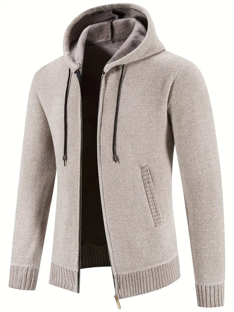 CozyKnit Pro - Fleeceväst med huva för herrar