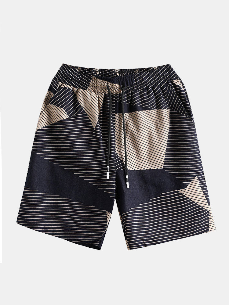 Line Geometry Print Shirt & Shorts