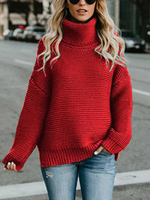 Camilla - Oversize tröja med rullkrage