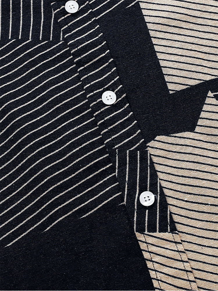 Line Geometry Print Shirt & Shorts