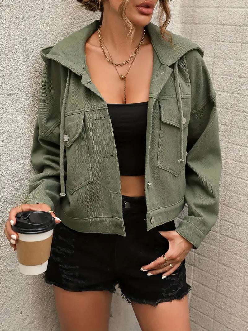 UrbanChic DenimBreeze - Jeansjacka med huva