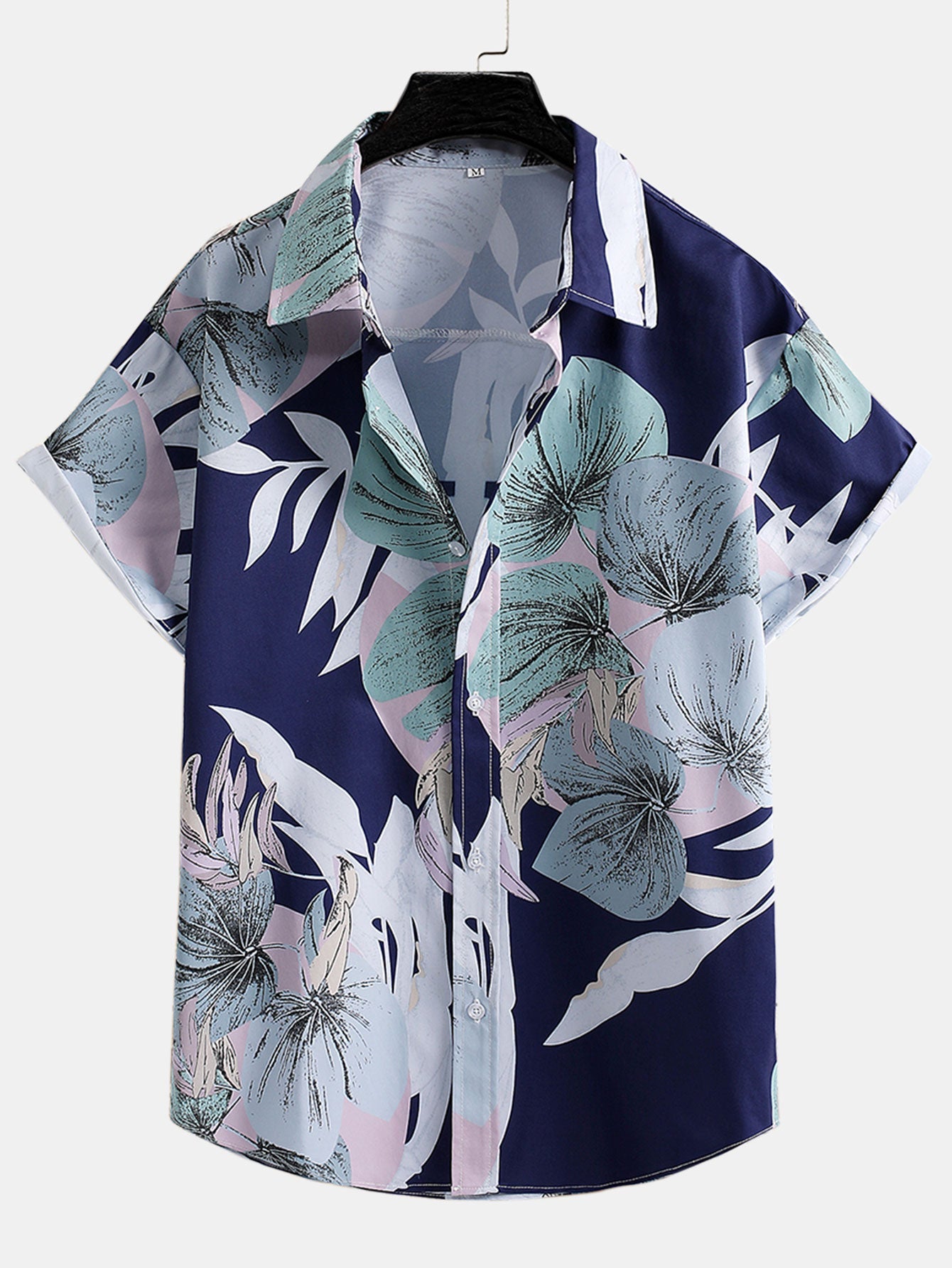 Tropical Print Button Up Shirt