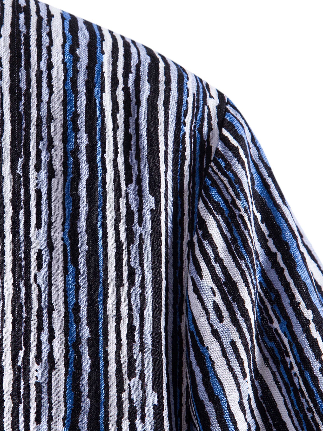 Wavy Print Button Up Shirt