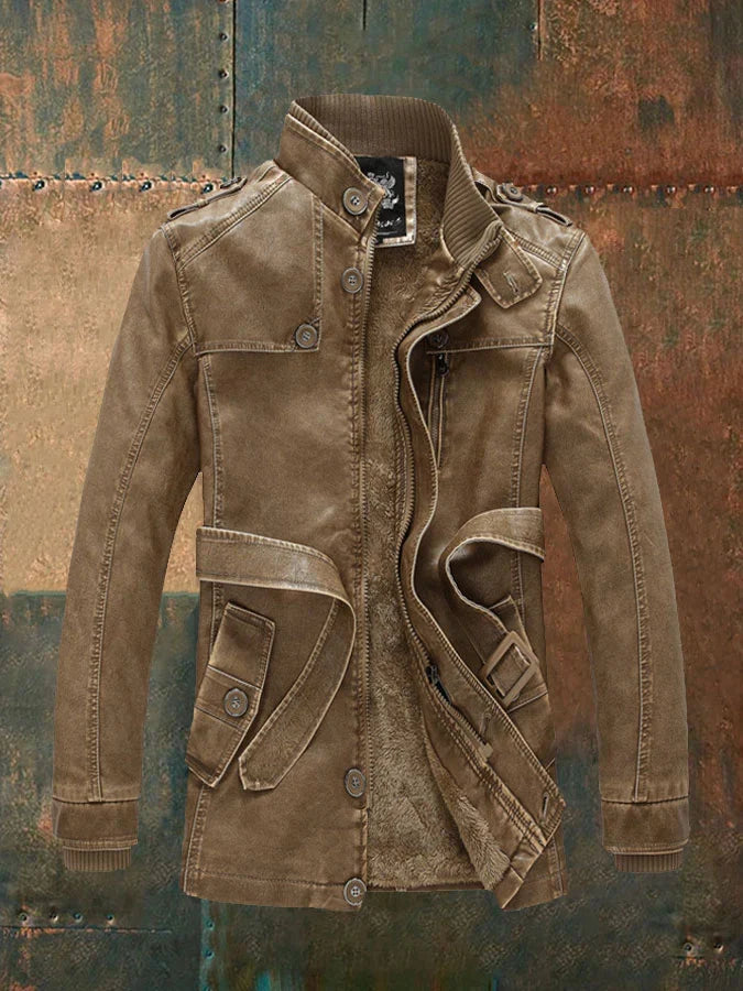 Harold - Casual vintage skinnjacka tillverkad av tjock fleece
