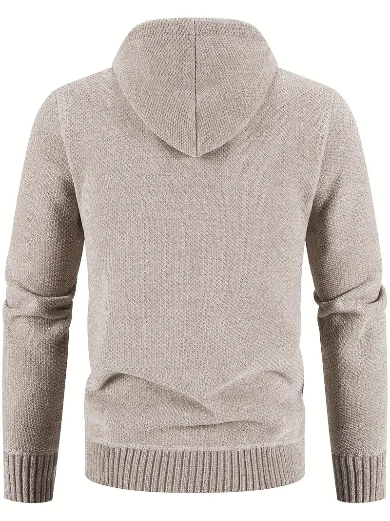 CozyKnit Pro - Fleeceväst med huva för herrar