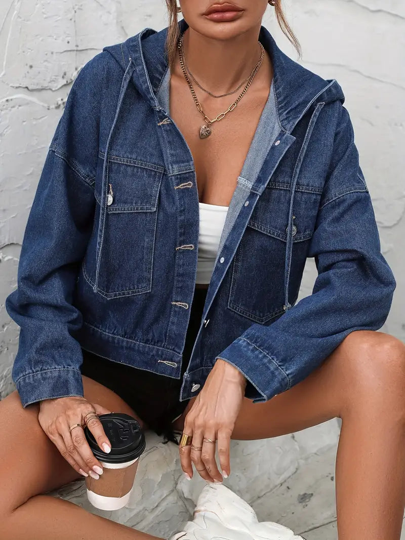 UrbanChic DenimBreeze - Jeansjacka med huva