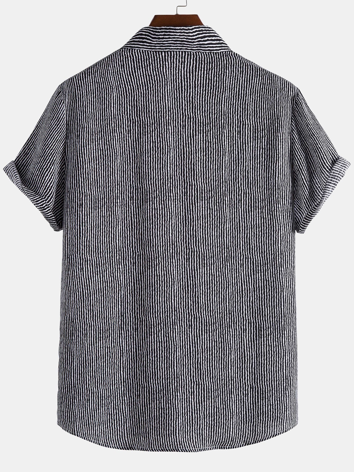 Wavy Print Button Up Shirt