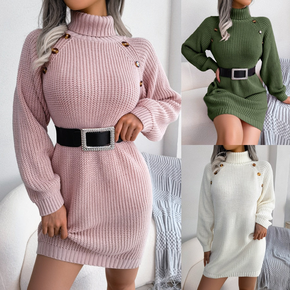 Pia - elegant stickad klänning