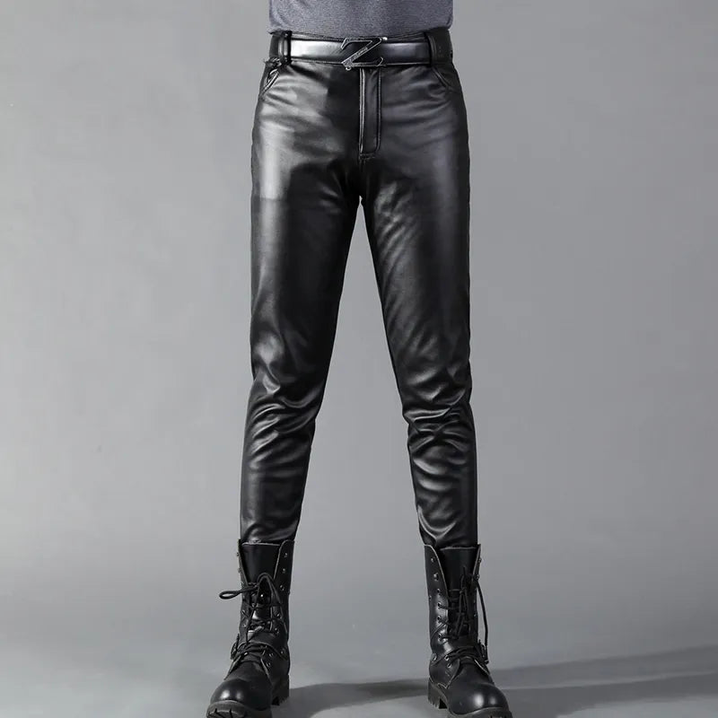 Svarta Mercury Skinny Stretch Faux Leather-byxor