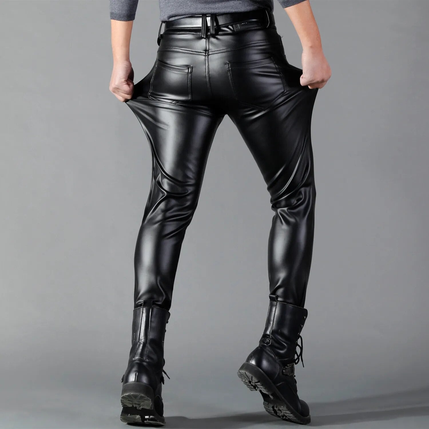 Svarta Mercury Skinny Stretch Faux Leather-byxor