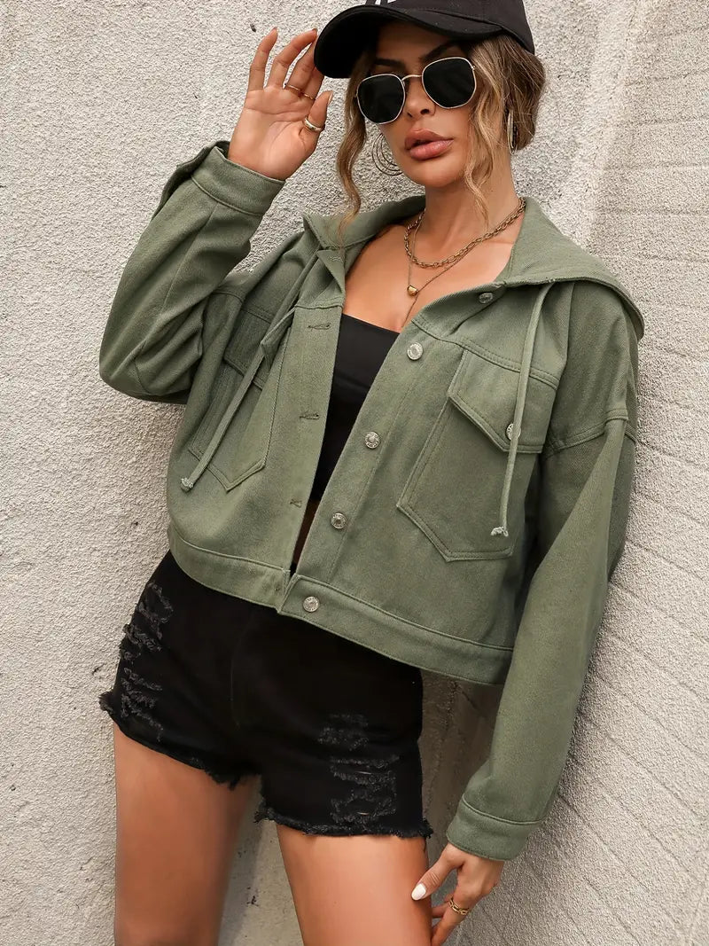 UrbanChic DenimBreeze - Jeansjacka med huva