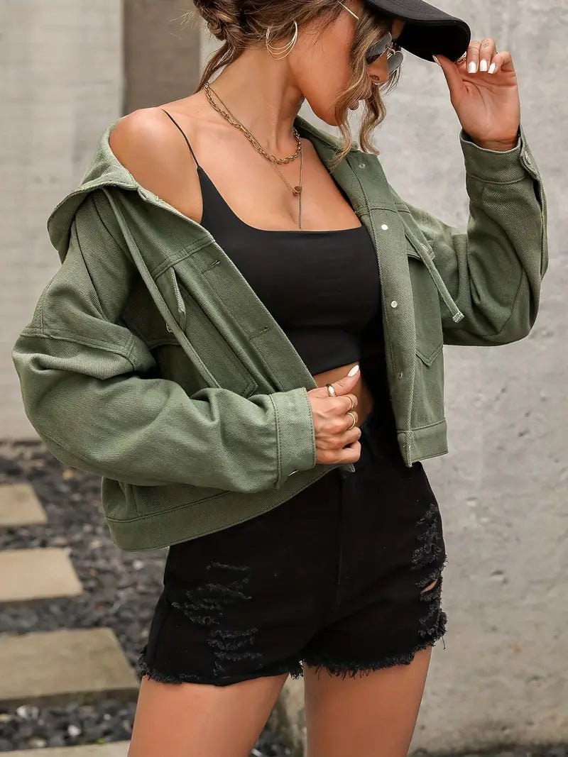 UrbanChic DenimBreeze - Jeansjacka med huva
