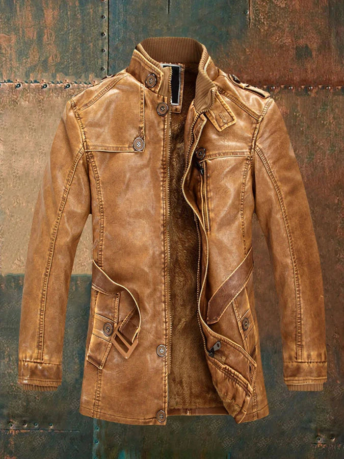 Harold - Casual vintage skinnjacka tillverkad av tjock fleece