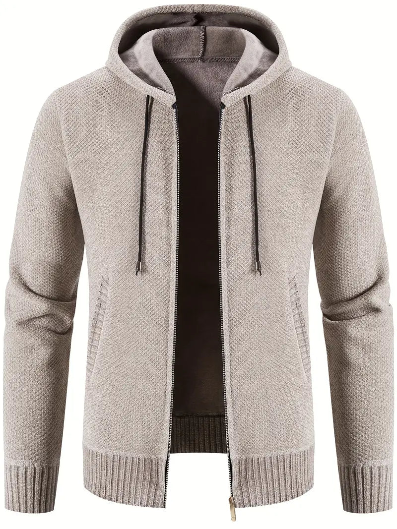 CozyKnit Pro - Fleeceväst med huva för herrar