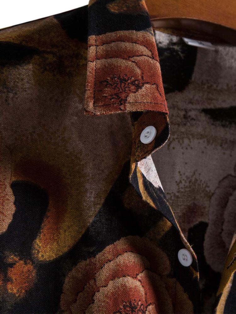 Floral Print Button Up Shirt