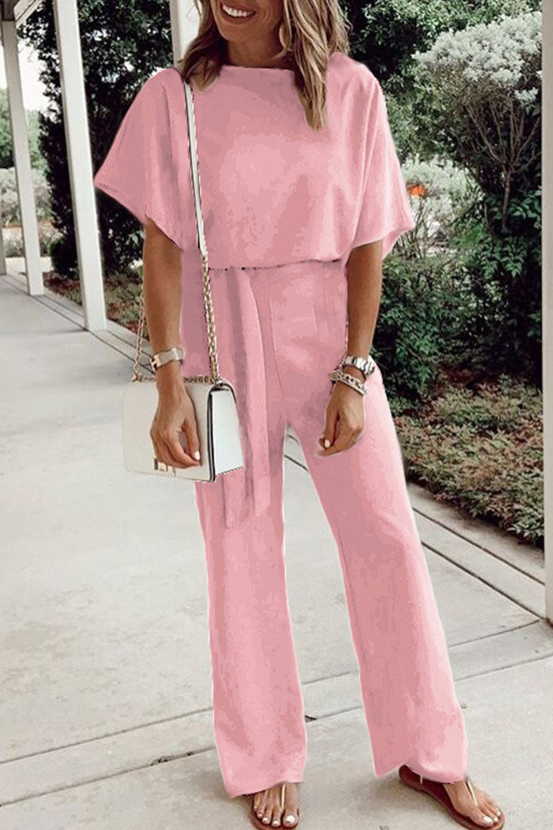 Casual Löst och Stilrent Jumpsuit med Raka Ben för kvinnor