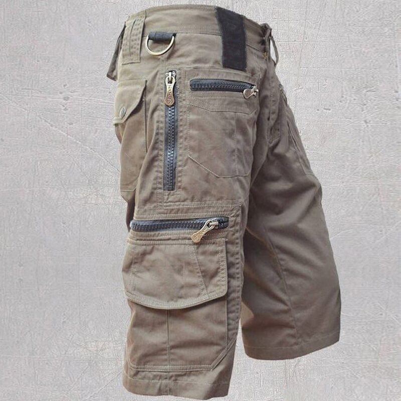 Mångsidiga flera fickor cargo shorts för män