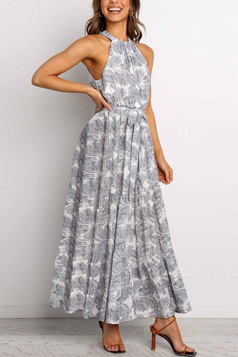 Ärmlös elegant långklänning