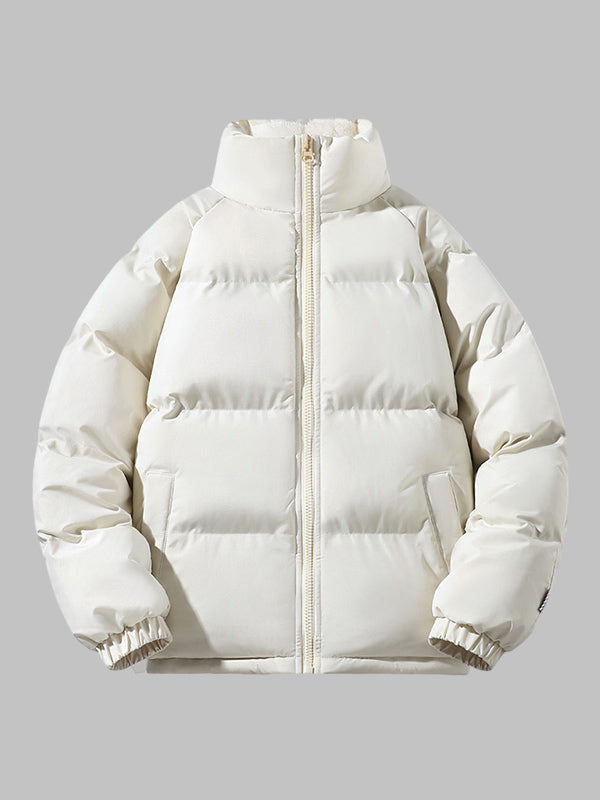 Herr Fleece-fodrad Puffer Vadderad Jacka