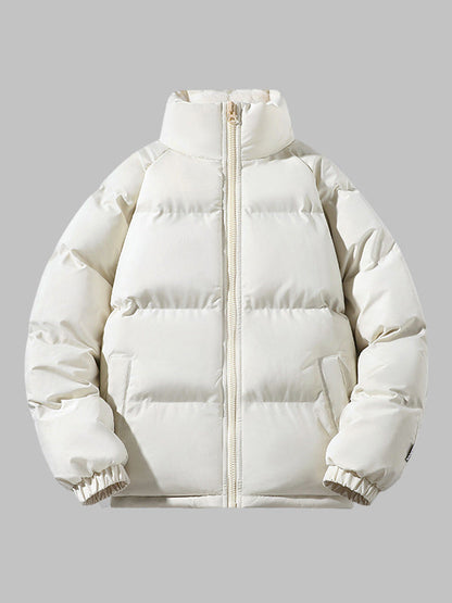 Herr Fleece-fodrad Puffer Vadderad Jacka