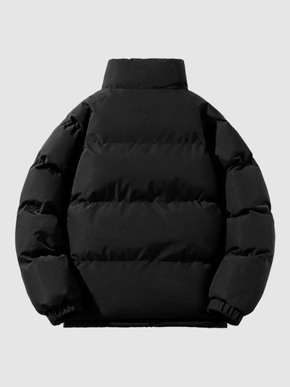 Herr Fleece-fodrad Puffer Vadderad Jacka