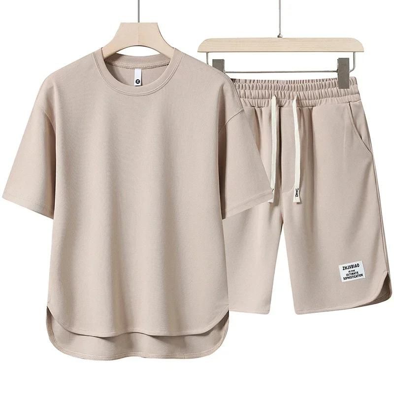 Löst skjort och shorts set för män